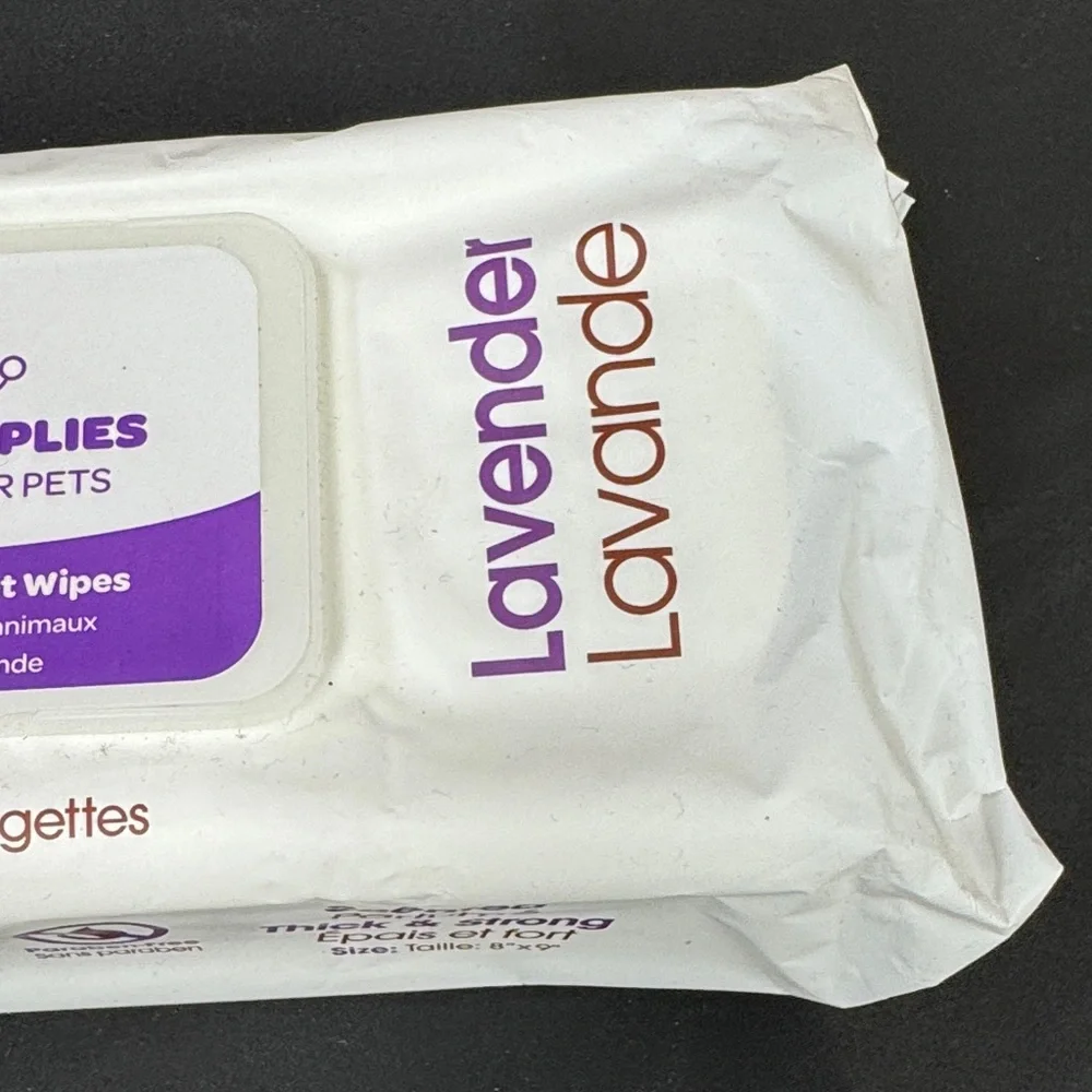 Best Pet Supplies Calming Lavender Pet Wipes - 100 Count thick and strong 8x9